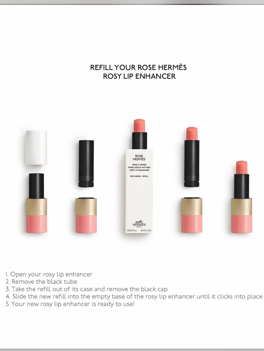 Hermès Rosy Lip Enhancer in shade 14, Rose Abricoté - Picture 3 of 8